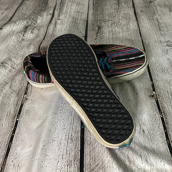 Vans Men’s or Women’s Colorful Striped Sneakers, Size 8, Pre-owned - Picture 6 of 8